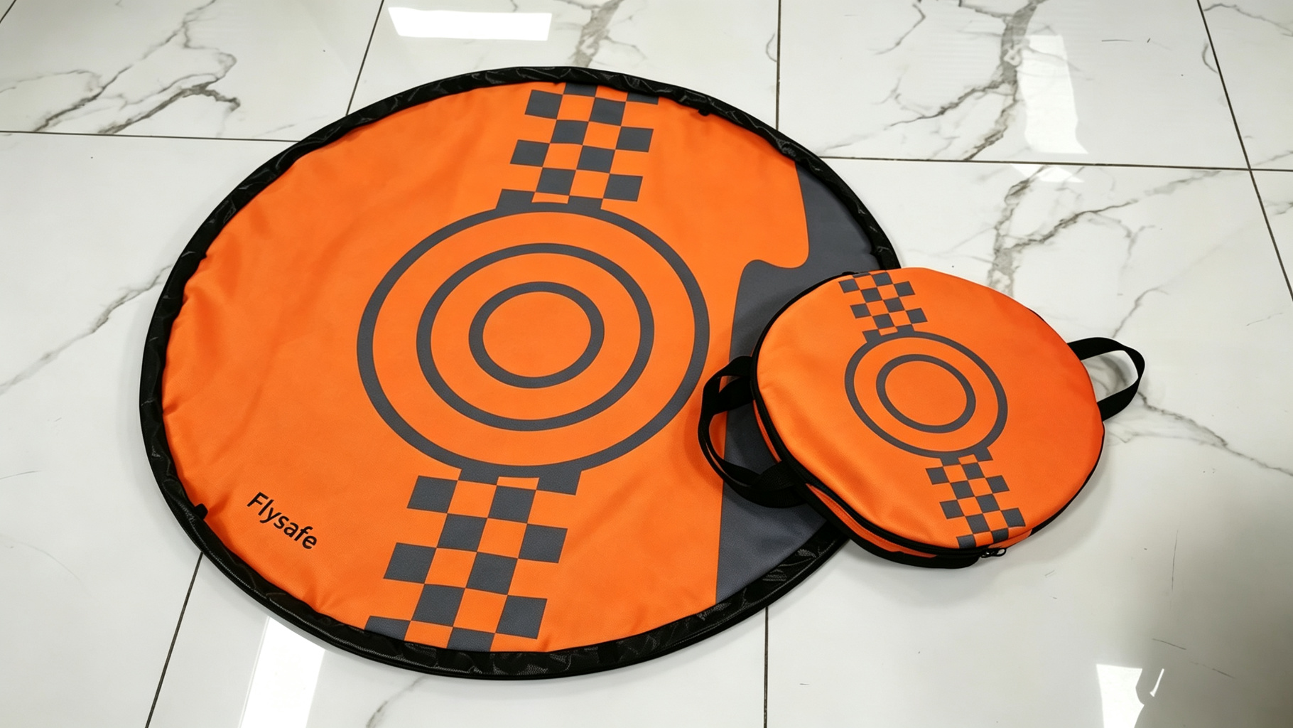 Orange round Flysafe battery bag